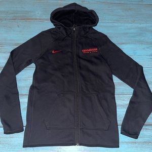 NEW Mens XS Nike Georgia Bulldogs Track & Field Full Zip Hoodie 983656 010